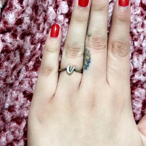 James Avery “V” Initial Ring